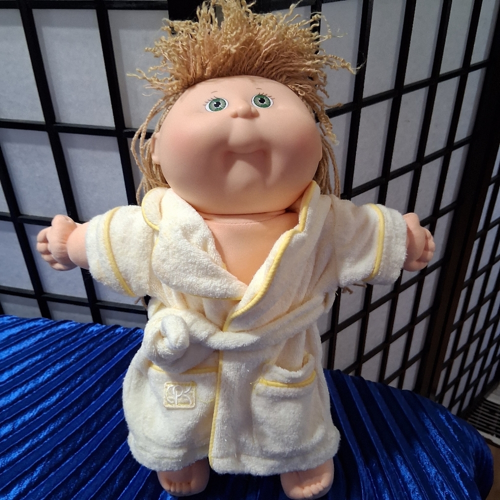 Cream Plush Doll in Cozy Robe